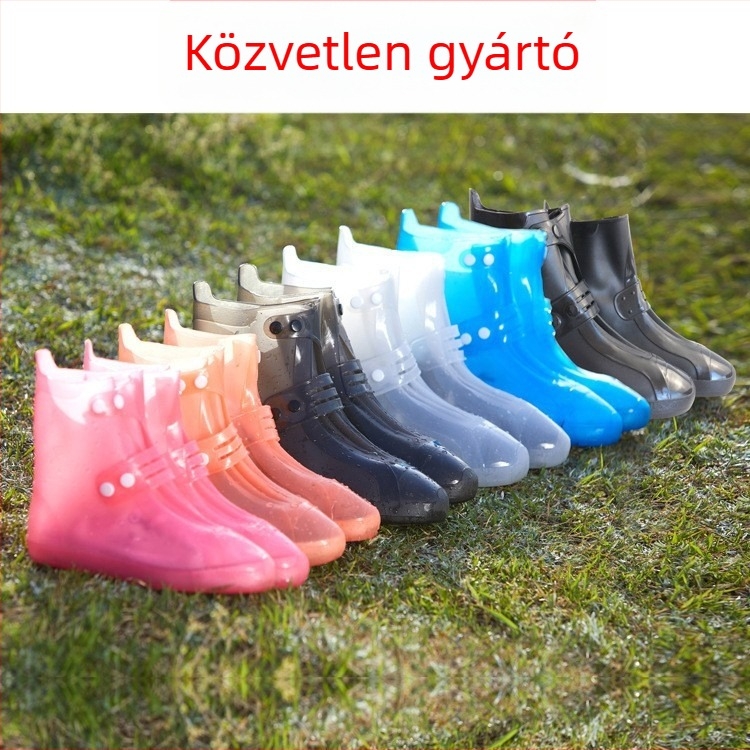 Szilikon vízálló esőcsizmavédő – megvastított, csúszásmentes, kopásálló, gyermekeknek és felnőtteknek