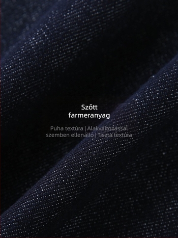 Vintage sötétkék farmer miniszoknya csipke díszítéssel, sokoldalú A-vonal, plusz méret, nyári modell 2024