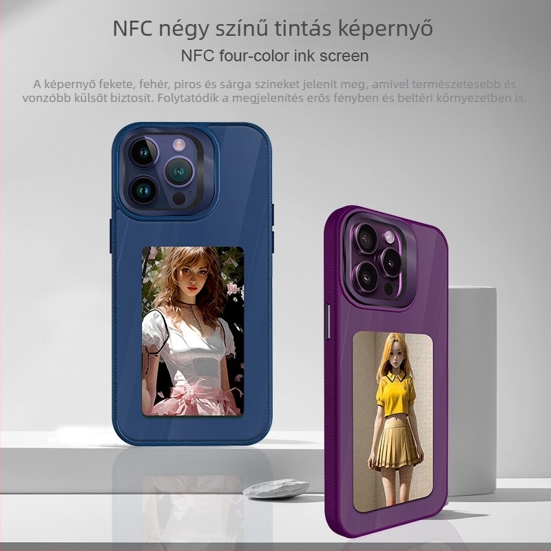 Ink-screen tok iPhone 16 Plushoz állvánnyal, teljes lefedettség, NFC, képernyővetítés