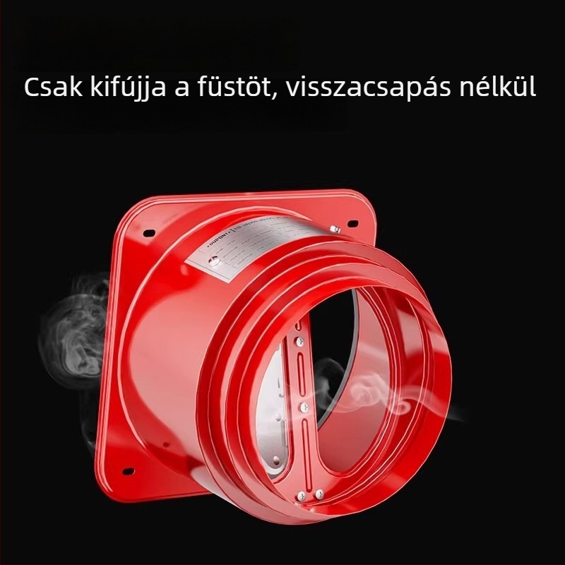 Mubin rozsdamentes acélból készült konyhai és fürdőszobai szellőzőcsatorna egyirányú visszacsapó szelep, modell 9130428002