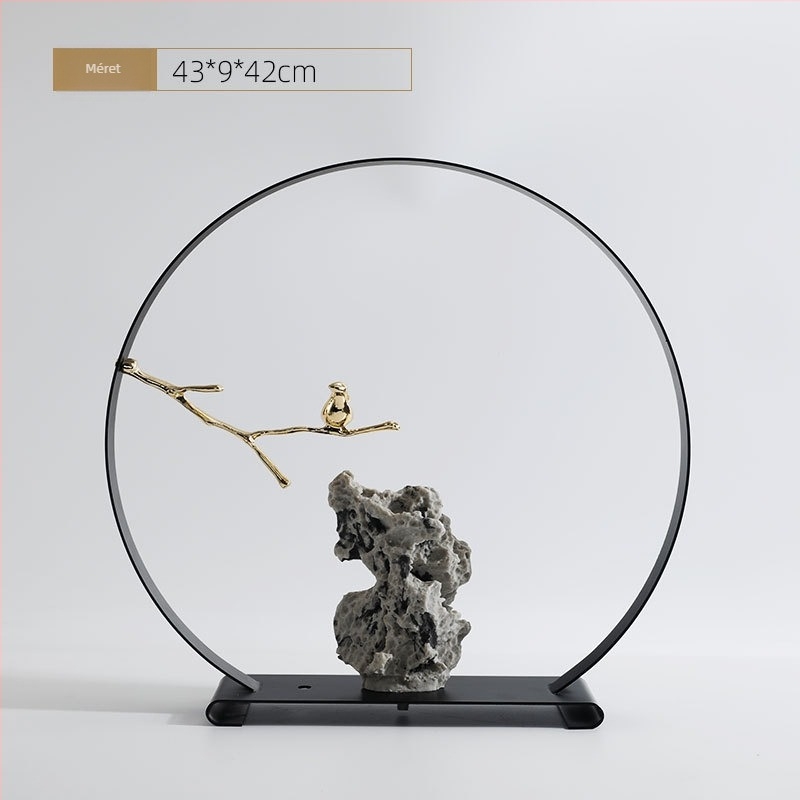 Geometriai Taihu kő asztali dísz — iroda és tanulószobához, modern minimalist stílus (fém, műanyag/gyanta)
