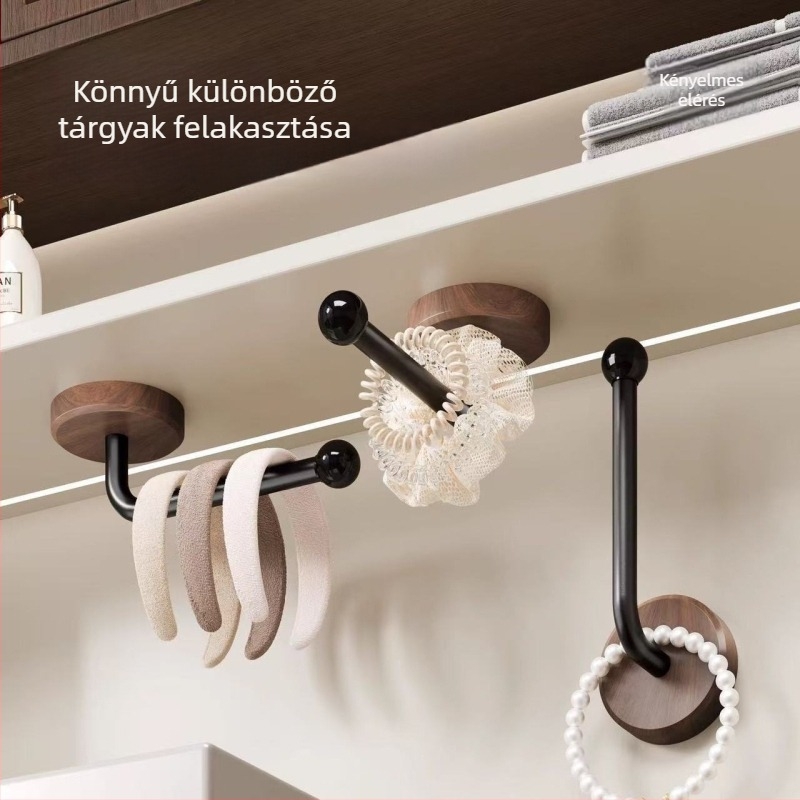 Fából készült hajgumi tároló horog, falra szerelhető, fúrás nélküli, hajdísz kiegészítő a Light Luxury stílusban, Thousand Rivers