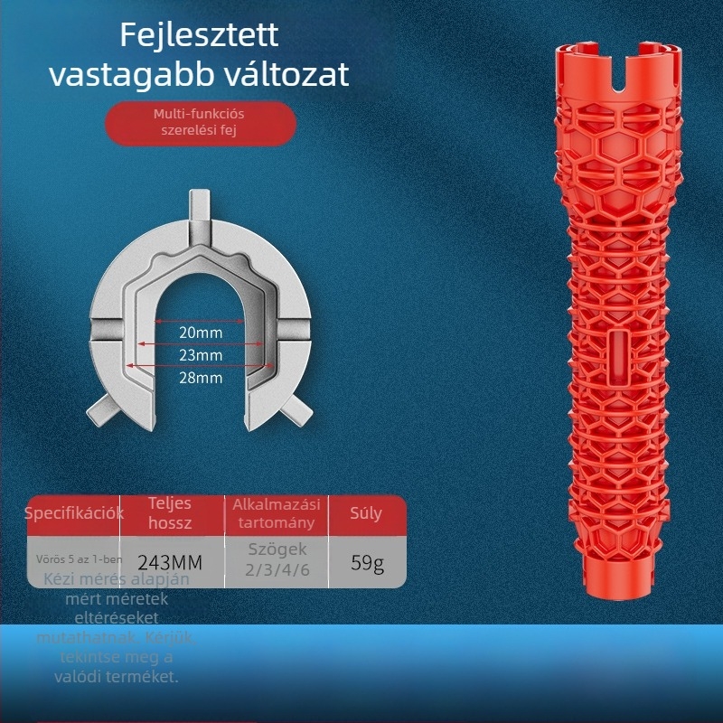 Konyhai mosogató csaptelep szerelőkulcsa, 8-in-1 multifunkciós eszköz lazításra és anyák rögzítésére; Márka The First Force; Tanúsítvány: Nincs; Anyag: Egyéb; Stílus: Modern és minimalist