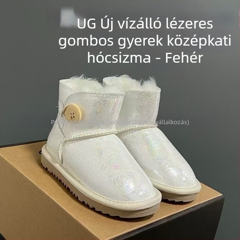 Bokacsizma szőrmével integrált felsőrésszel, uniszex gyerekeknek, 1–16 évesek, szabadidős stílus