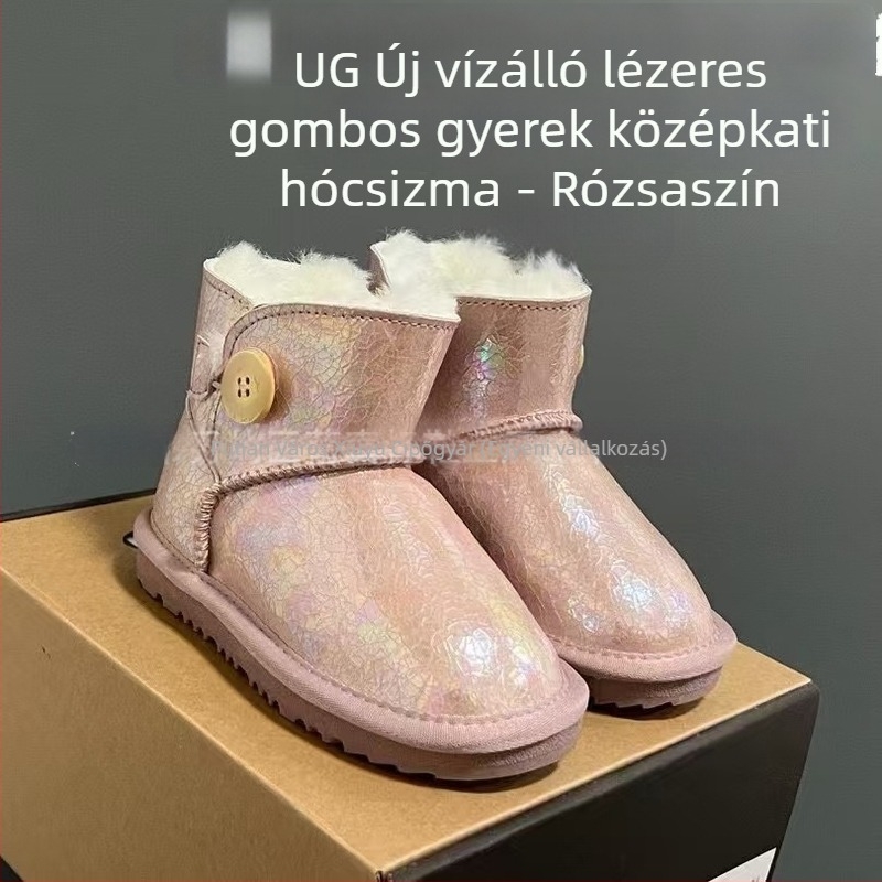Bokacsizma szőrmével integrált felsőrésszel, uniszex gyerekeknek, 1–16 évesek, szabadidős stílus