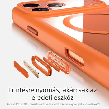 iPhone 17 Pro Max átlátszó mágneses tok – teljes körű lencsevédelmet nyújt