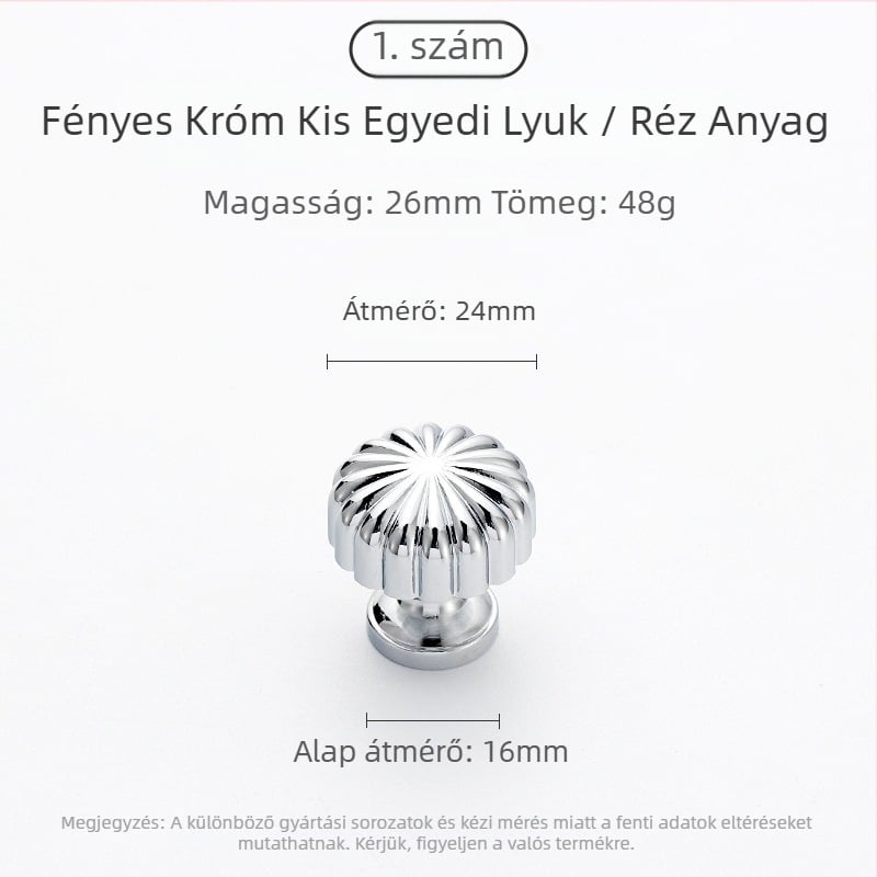 Szekrényajtó fogantyú - Réz, Szálcsiszolt felület, Modell 03, Világos luxus stílus
