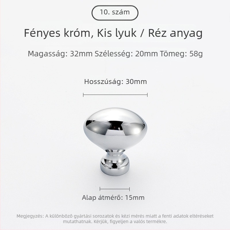 Szekrényajtó fogantyú - Réz, Szálcsiszolt felület, Modell 03, Világos luxus stílus