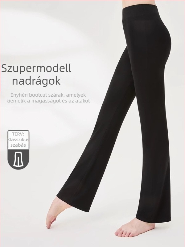 Női Modern Tánc Nadrág Edzésre – slim-fit, egyenes szabású (Viszkóz 95%+, Nő, Színpadi viselet, 2025 Nyár)