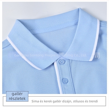 Polo póló gyerekeknek, preppy stílus, pamut anyag, egyszínű minta, tie-dye eljárás, 8 év feletti gyermekeknek