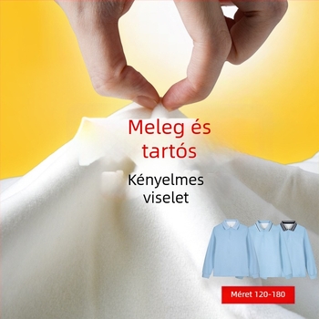 Gyerekeknek szóló poloing, egyszínű, pamut-elasztán keverék 95% pamut, 5% elasztán, Genius márka, 8 év feletti gyermekek számára.