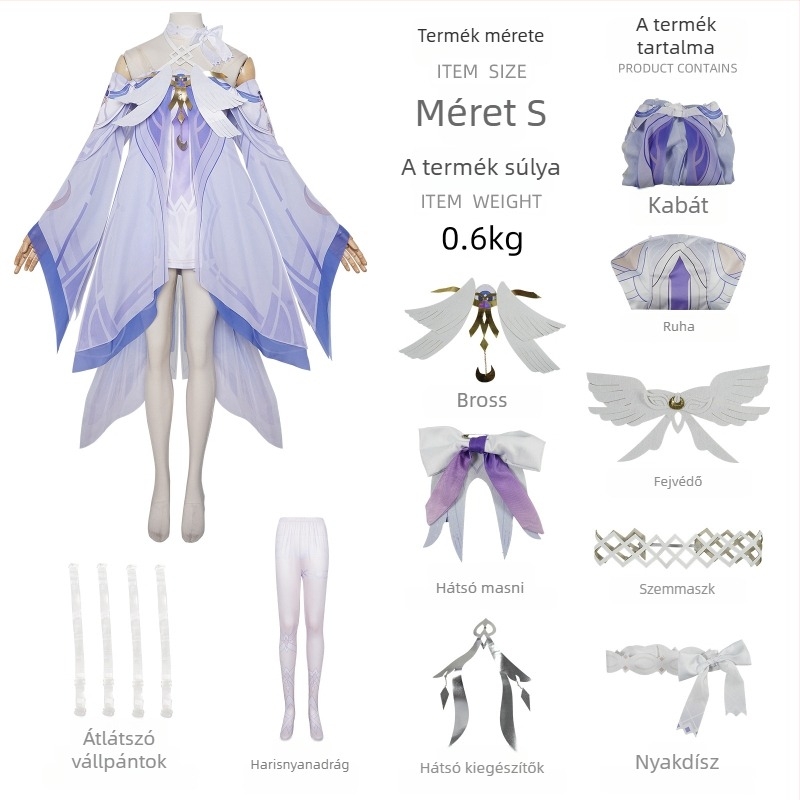 Játék- és anime szerepjátékhoz készült cosplayer ruhaszett – 2D színpadi öltözet, puha gyapjú anyag, nőknek, 2026 tavasz, édes és friss stílus