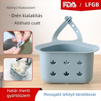 Konyhai clip-on háromszög alakú mosogató lefolyókosár, műanyag, függő rögzítés, Jumei Cooker