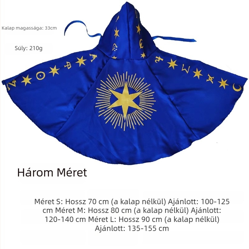 Halloween gyerek jelmez – köpeny, Lycra, 90% fő anyag, 10% bélés, színpadi jelmez, 17 év alattiaknak, Yule márka
