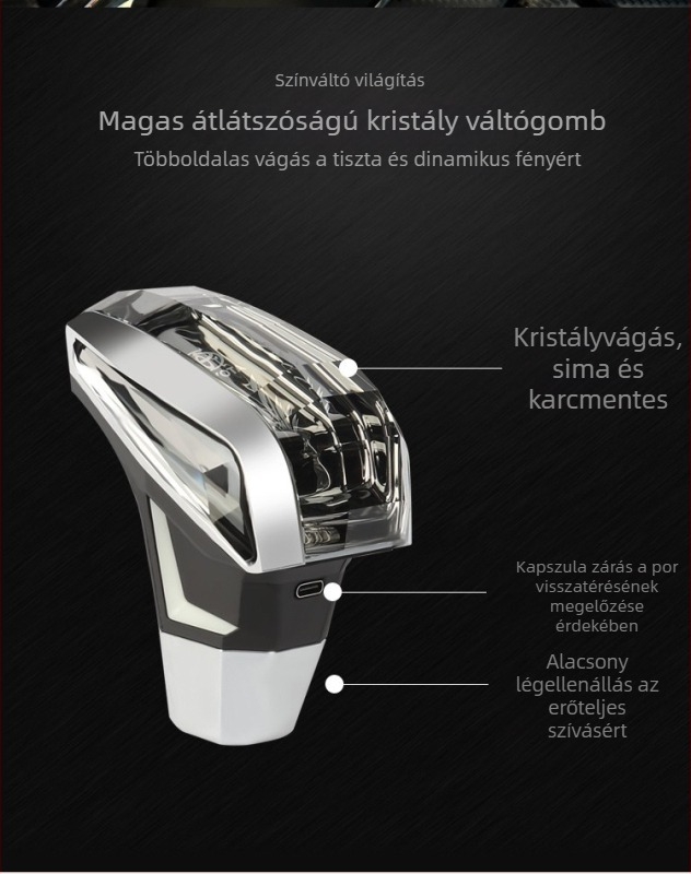 JDM Kristály váltófej, univerzális, 12656-os modell, világító