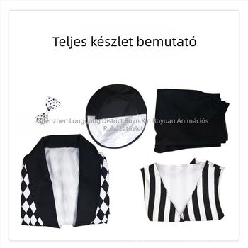 Cosplay bohóc jelmez, uniszex, anime/játék szerepjátékhoz, műszál keverék (90% poliészter), 2022 tavasza