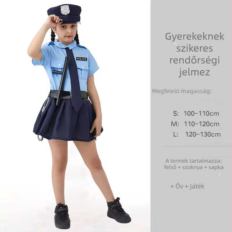 Lányok iskolai egyenruhás cosplay jelmez színpadi előadásokhoz, poliészter, termékkód 222, 2022 tavasz, 17 év alattiak számára, galléros címkével