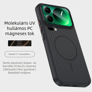 Texturált mágneses tok Xiaomi 17 Pro Max, Xiaomi 15 és Xiaomi 13 készülékekhez — hőelvezetés és ütésálló védelem