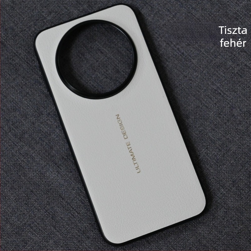 Huawei Mate80 védőtok arany logóval, sima bőr, kamera objektív védelme, esésálló