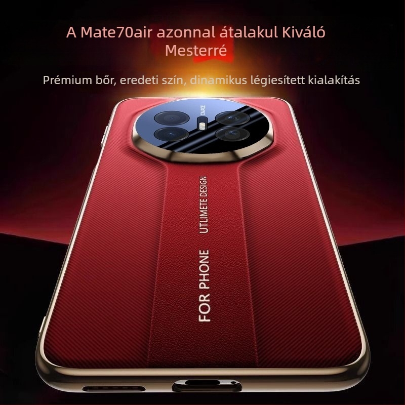 Huawei Mate70Air hátlap – mesterséges bőr, elektroplakálás, csúszásálló, leesés elleni védelem, esztétikai megjelenés javítása