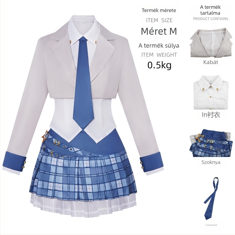 Cosplay ruhaszett lánycsoport részére — JK stílusú színpadi jelmez, 2D előadásra, poliészter 95%+ anyag