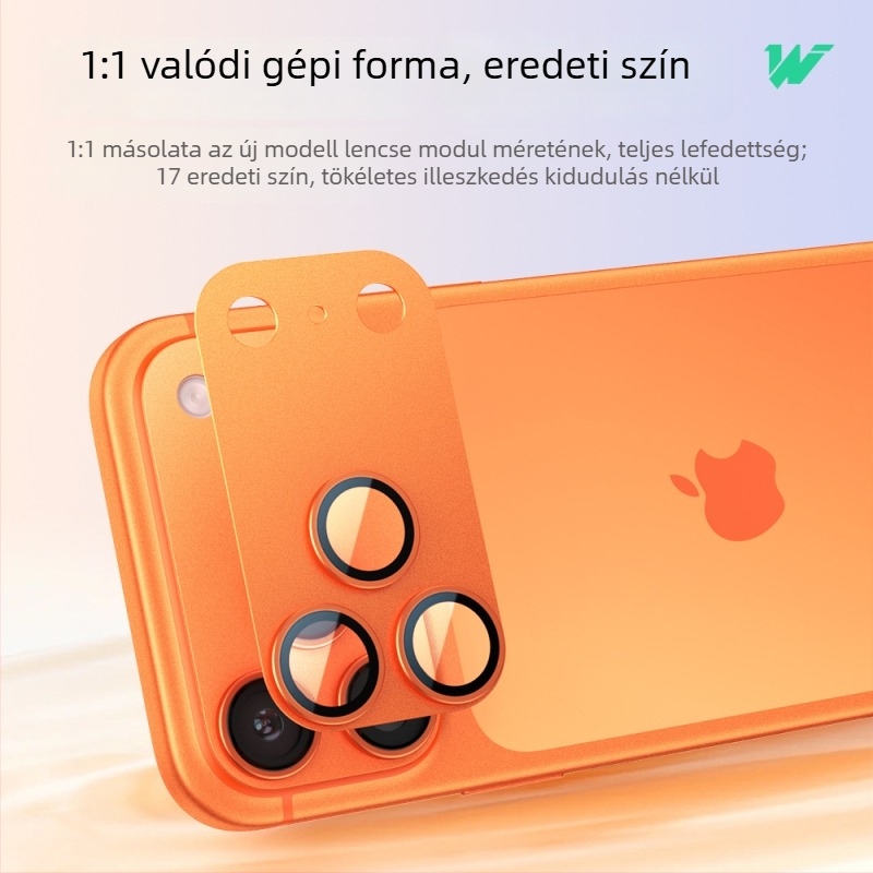 Tempered üveg kameraobjektív védő iPhone 17 Pro Max és Xiaomi 17 Pro számára — teljes lefedésű, fém keret, matt felület, ujjlenyomat-mentes