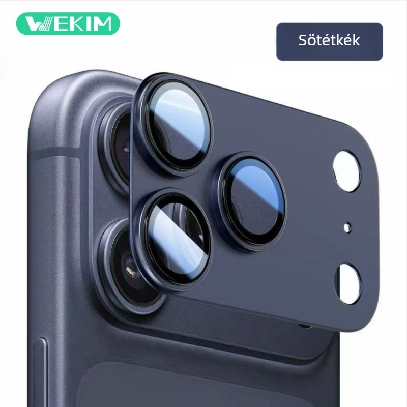Tempered üveg kameraobjektív védő iPhone 17 Pro Max és Xiaomi 17 Pro számára — teljes lefedésű, fém keret, matt felület, ujjlenyomat-mentes