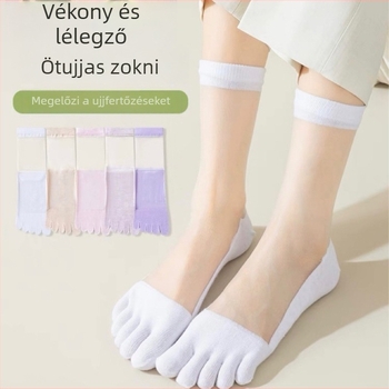 Női pamut zokni ujjakhoz, nyár, nedvszívó, 70–80% pamut