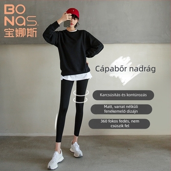 Női nejlon leggings, vékony anyag, tavasz-ősz viselet, karcsú fazon, fenékemelő dizájn, sport- és jóga nadrág, nyárra is alkalmas