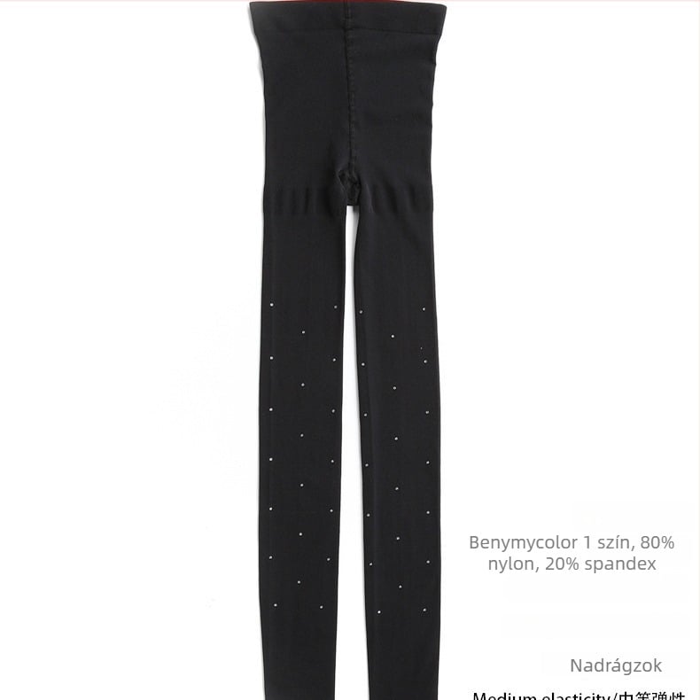 Velúr harisnyanadrág japán stílusú, egyszínű, nylon 80–90%, közepes vastagság