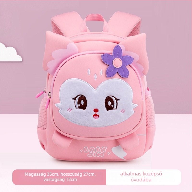 Könnyű óvodai hátizsák Cartoon mintával, légáteresztő Oxford anyag, ultra könnyű, PU bélés, ívelt vállpántok