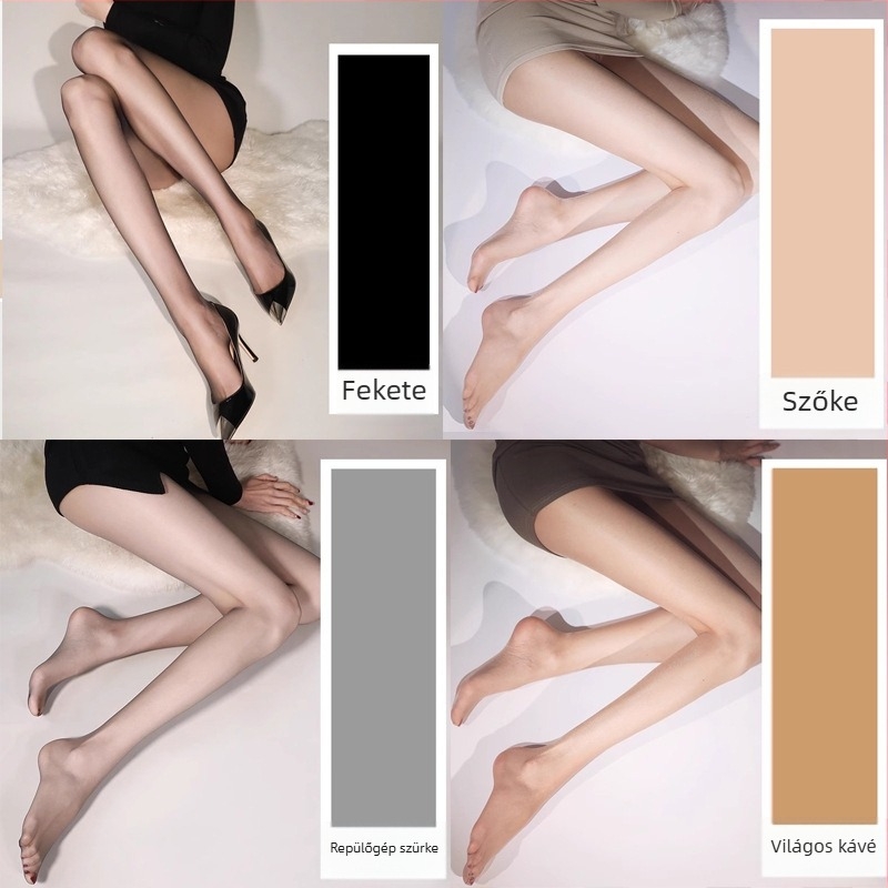 Sima nejlonharisnya matt felülettel, anti-snag, ultra vékony, T-Crotch dizájn