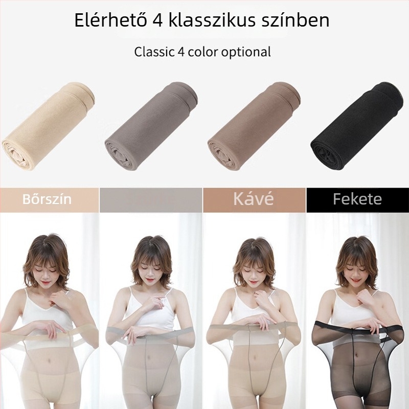 Sima nejlonharisnya matt felülettel, anti-snag, ultra vékony, T-Crotch dizájn