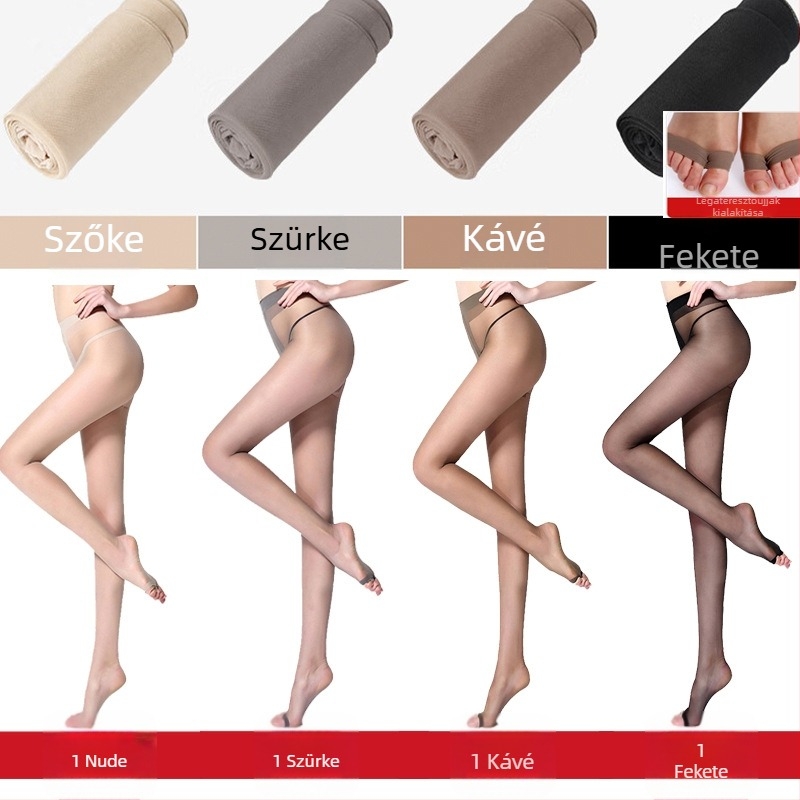 Sima nejlonharisnya matt felülettel, anti-snag, ultra vékony, T-Crotch dizájn