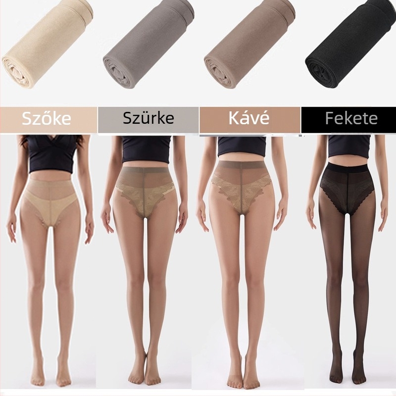 Sima nejlonharisnya matt felülettel, anti-snag, ultra vékony, T-Crotch dizájn