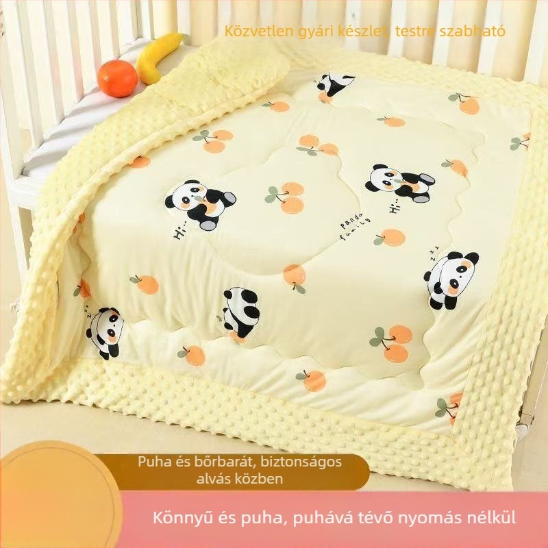 Baba gyerek takaró karikatúra dizájnnal, minden évszakos, újszülötteknek, szintetikus rost, 200–299 g, megfelelő óvodában