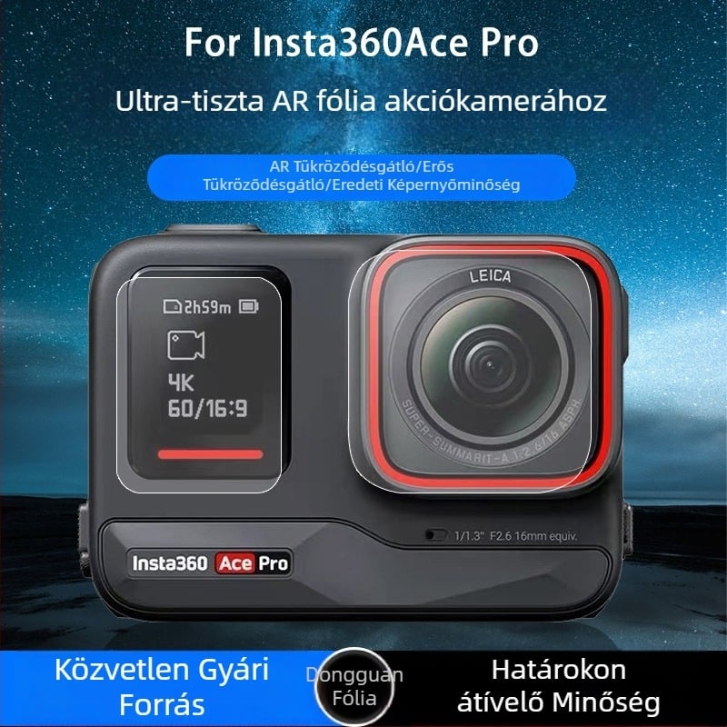 Anti-reflektív képernyővédő Insta360 Luna Ultra sportkamera Pro2 3A
