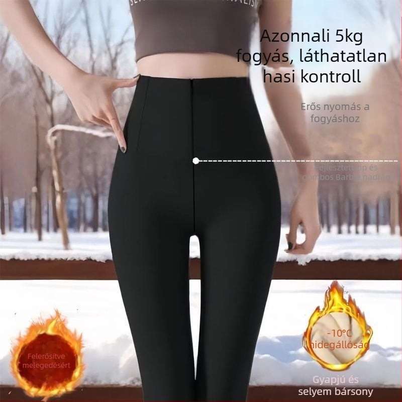 Egyrészes alakformáló nadrág magas derékkal és 3D textúrával, vastag nylon, magas rugalmasság, hosszú