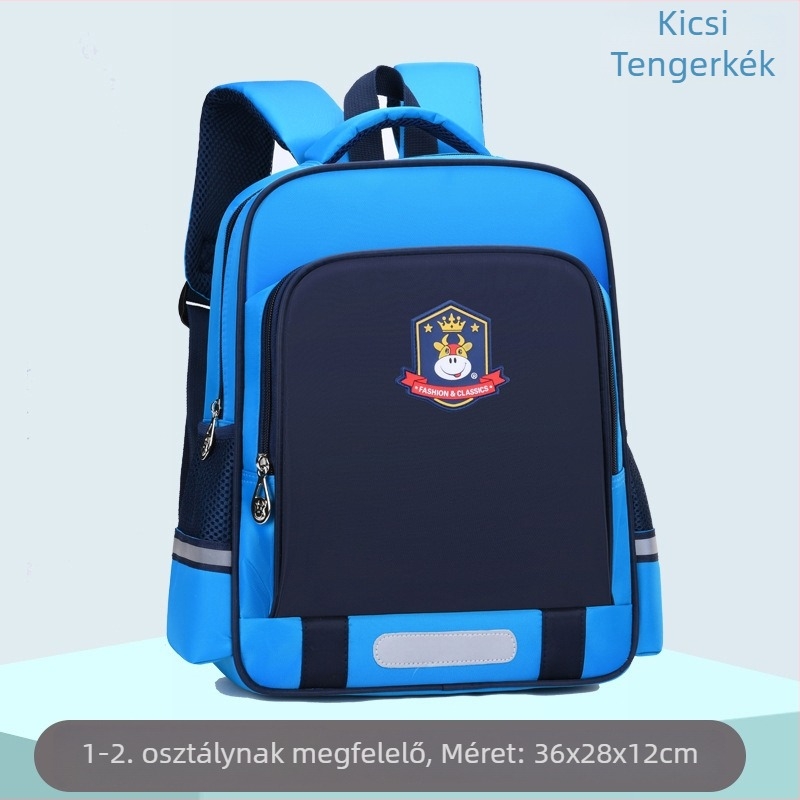 Uniszex gyerekeknek, ultra-könnyű poliészter iskolai hátizsák ívelt vállpántokkal, testreszabható mintával, 1–2. osztály számára