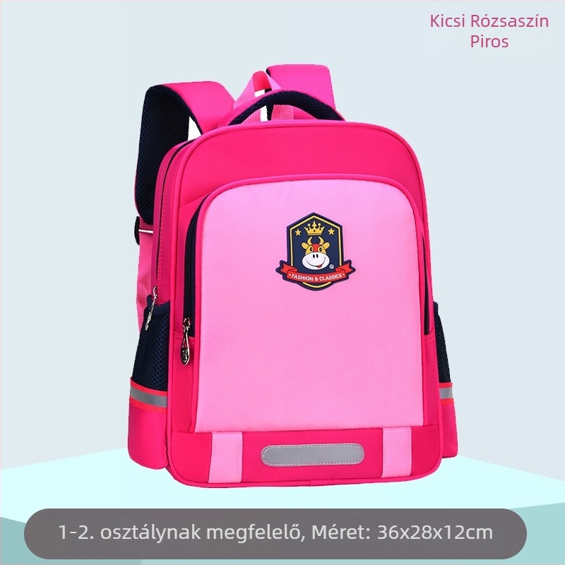 Uniszex gyerekeknek, ultra-könnyű poliészter iskolai hátizsák ívelt vállpántokkal, testreszabható mintával, 1–2. osztály számára