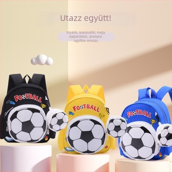 Óvodai hátizsák 3–6 éveseknek, Oxford anyagból, uniszex, légpárnás vállpántok, geometriai minta kosár- és futball motívummal