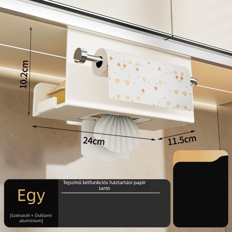 Haiying falihoz szerelhető vécépapír tartó - fúrás nélkül, vízálló, permetezett műanyag felület, háromszög alak, minimalist stílus