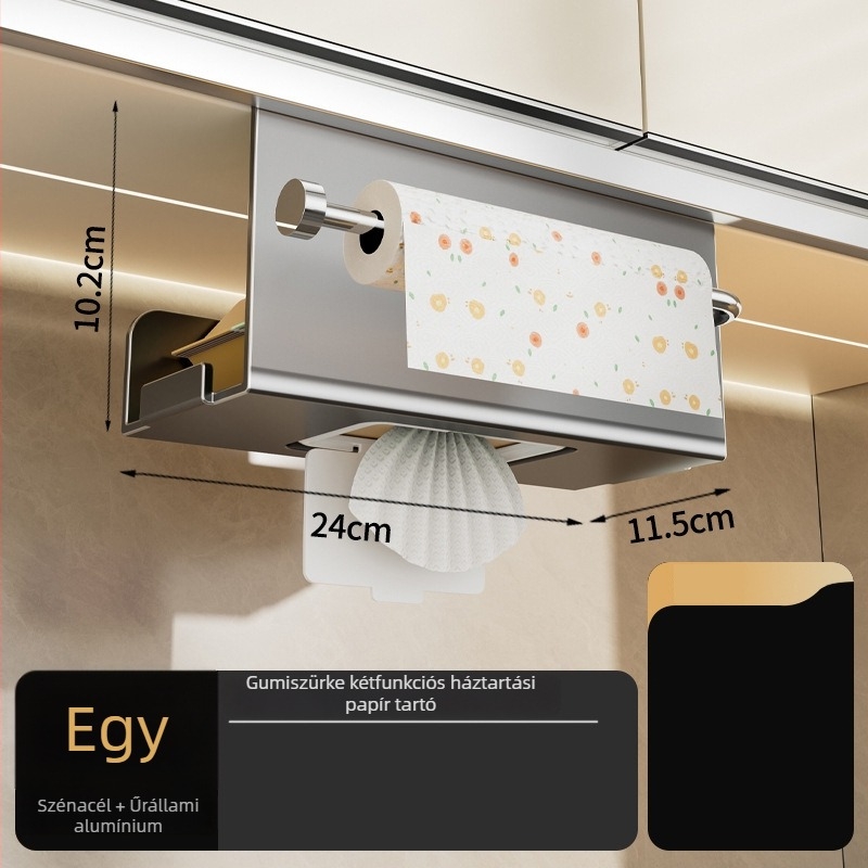 Haiying falihoz szerelhető vécépapír tartó - fúrás nélkül, vízálló, permetezett műanyag felület, háromszög alak, minimalist stílus