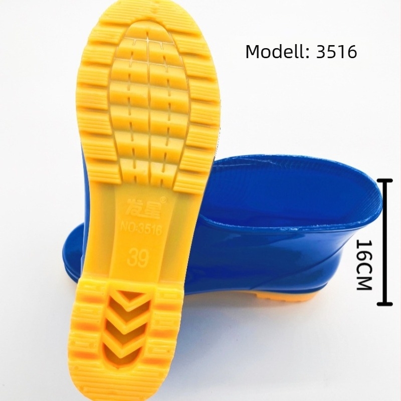 Női esőcsizmák PVC felsőrésszel, fleece béléssel, alacsony szár, négy évszakos vízálló