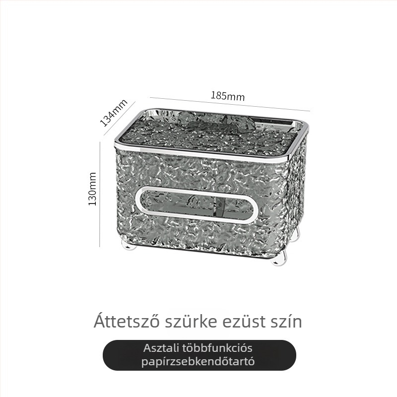 Műanyag papírzsepi tartó, többfunkciós modell, asztali felületre szerelhető, nappali és fürdőszoba számára, Ningbo eredetű