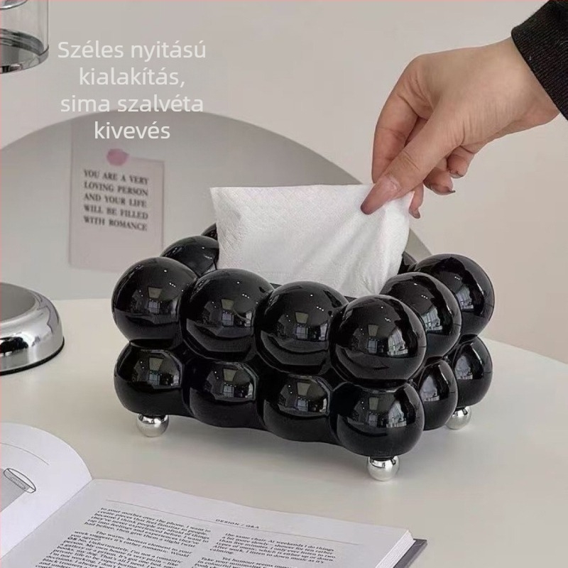 Papírzsebkendő tartó műanyagból, európai stílusú, modern és minimalist, többfunkciós, alkalmas nappalira, autóra és fürdőszobára