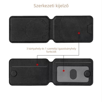iPhone 16-hoz mágneses szívó kártyatartó – kétoldalas kivitel, modell Magnetic Suction Card Holder-20