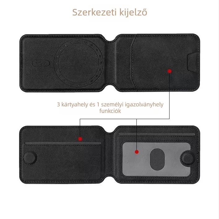 iPhone 16-hoz mágneses szívó kártyatartó – kétoldalas kivitel, modell Magnetic Suction Card Holder-20