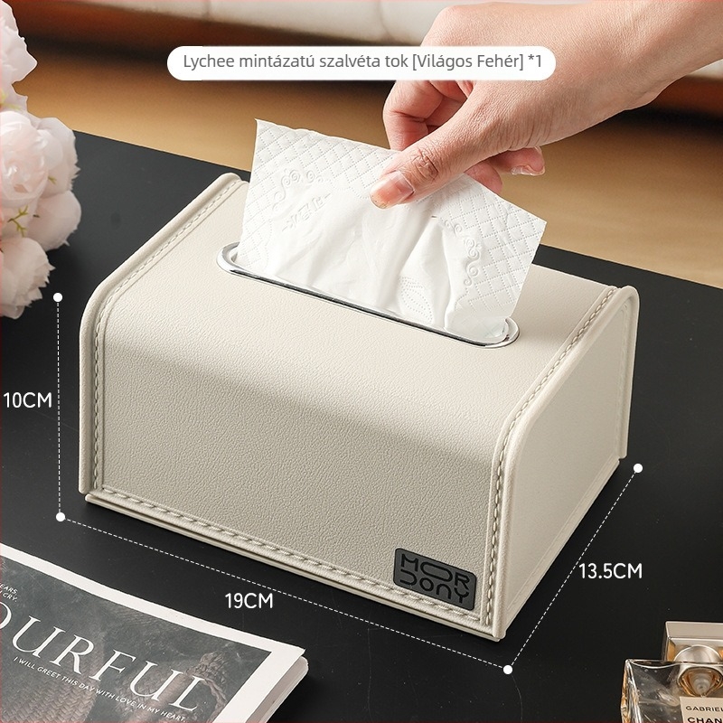 Nappaliba való zsebkendő doboz — műanyag, modell 545, modern minimalista stílus, többfunkciós, alkalmas sík papírzsebkendőkhöz