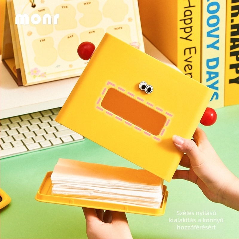 Asztali szalvétatartó doboz — aranyos mesefigurás dizájn, műanyag, modell Wf-2623, modern egyszerű stílus, többfunkciós, logónyomás lehetséges